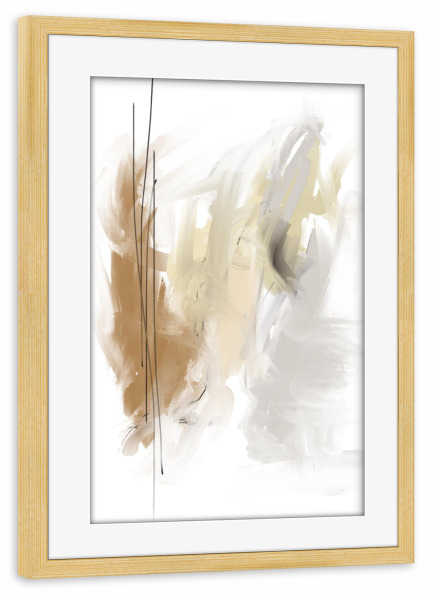 Poster mit Rahmen kiefer "Kontraktionen" artboxONE - Abstrakt - Abstrakt,Textur,Kunstwerk,Innenarchitektur,Wanddekoration,Wohnkultur,Dekor,Malerei