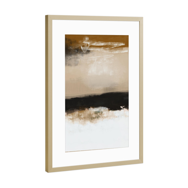 Poster mit Rahmen Gold "Nr. 01 Schwierig" artboxONE - Abstrakt - Abstrakt,Textur,Kunstwerk,Innenarchitektur,Wanddekoration,Wohnkultur,Dekor,Malerei