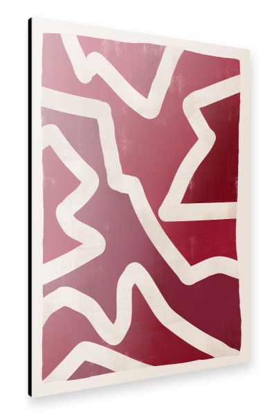Alu-Dibond "Abstraktes Magenta" 30x20 cm artboxONE