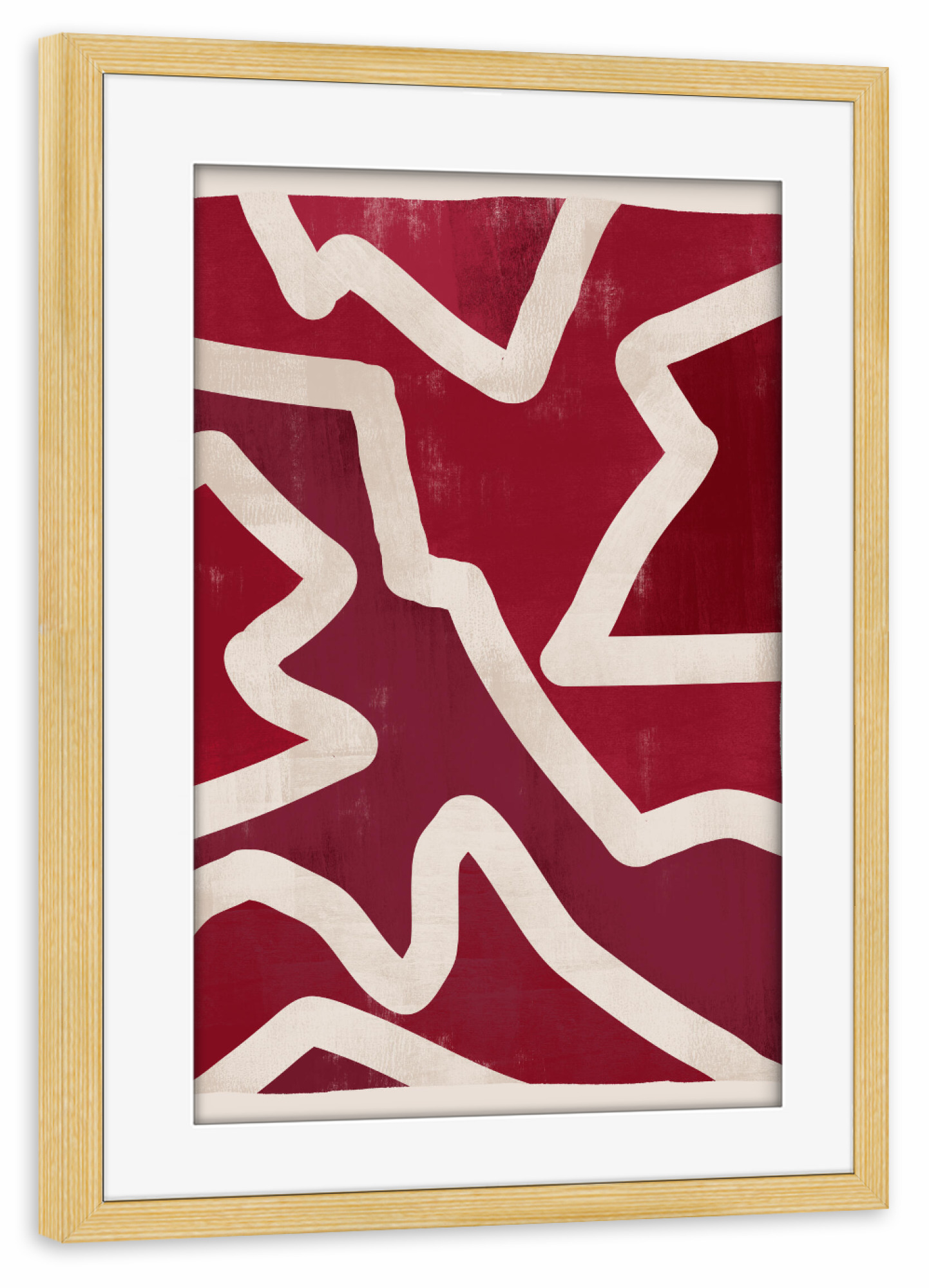 Poster mit Rahmen kiefer "Abstraktes Magenta" artboxONE - Abstrakt,Geometrie