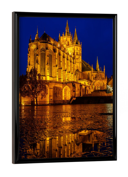 Poster mit schwarzem Rahmen "Erfurter Dom in Thüringen" artboxONE - Städte,Architektur
