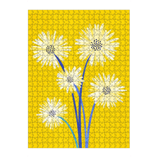 artboxONE Puzzle "Gallagher - Yellow Flowers" artboxONE - Natur,Floral - Floral,Blume,Blatt,Natur,Blüte,Dschungel,Tropisch,Botanisch,Botanik