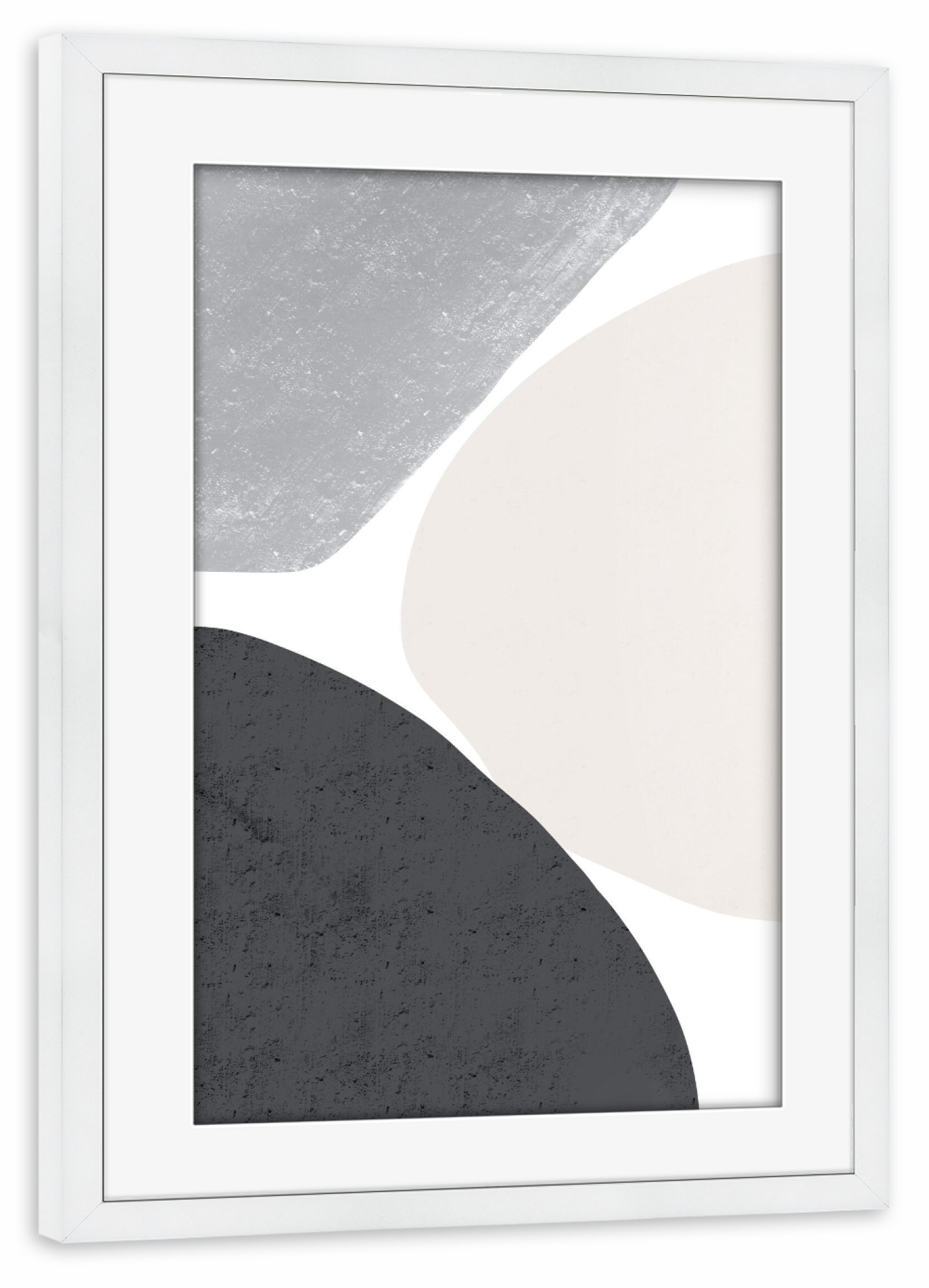 Poster mit Rahmen weiß "High enough" artboxONE - Abstrakt - Abstrakt,Textur,Kunstwerk,Innenarchitektur,Wanddekoration,Wohnkultur,Dekor,Malerei