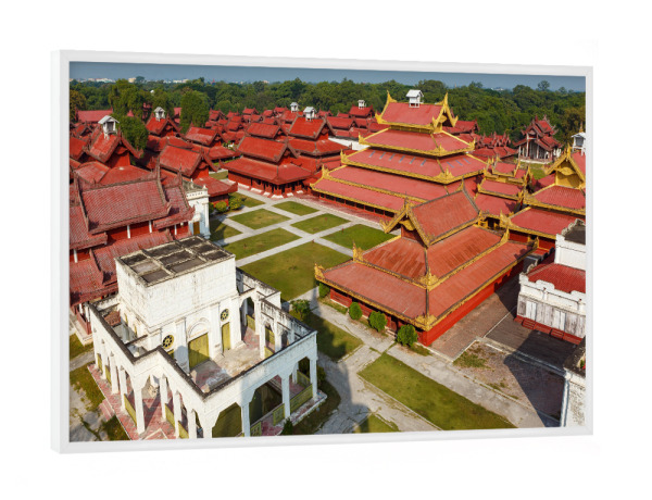 Poster mit weißem Rahmen "Der Königliche Palast" artboxONE - Architektur