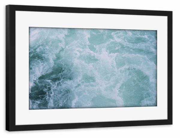 Poster mit Rahmen schwarz "Wellen der Nordsee" artboxONE - Natur,Abstrakt,Unterwasser