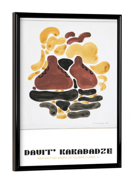 Poster mit schwarzem Rahmen "Kakabadze - Flower Forms Sei" artboxONE - Typografie,Abstrakt