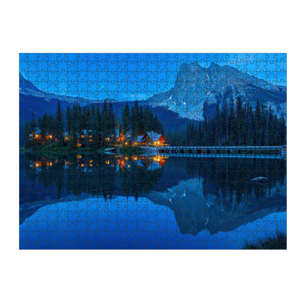 Puzzle Ravensburger "Der Emerald See" artboxONE - Natur,Reise - Kanada,Rocky mountains,Bergsee,Lake emerald,Natur,Landschaft - Bild kanada