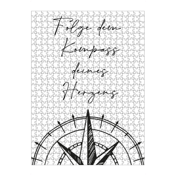 artboxONE Puzzle "Folge dem Kompass deines Herzens" artboxONE - Typografie,Liebe