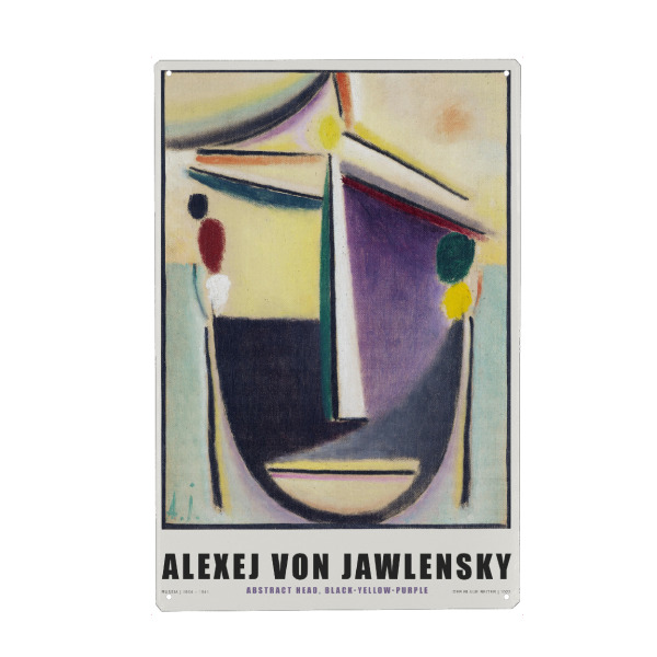 Metall Poster "Jawlensky - Abstract Head Purple" artboxONE - Abstrakt,Menschen