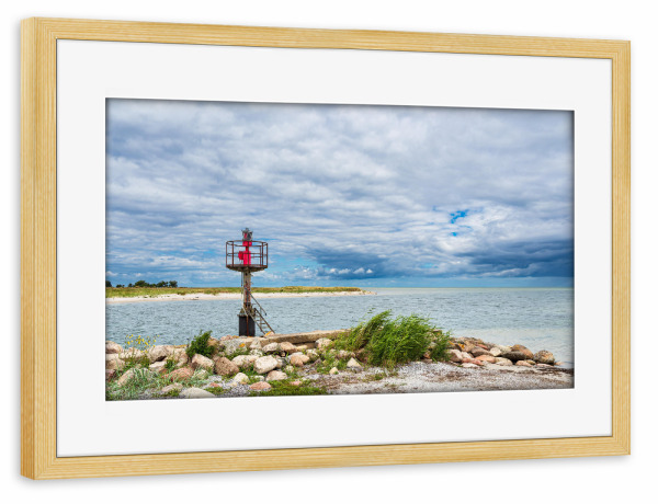 Poster mit Rahmen kiefer "Seezeichen am Meer" artboxONE - Natur,Reise,Architektur,Reise / Strand und Meer
