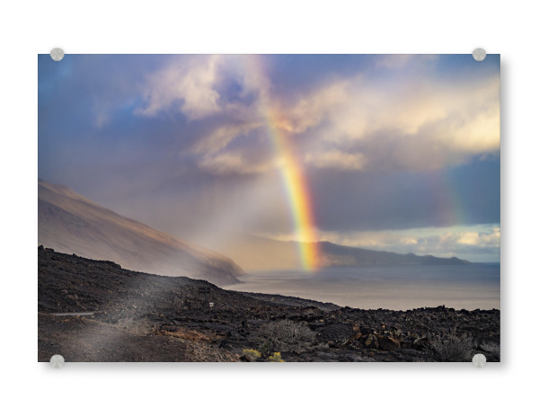 Acrylglasbild "Regenbogen El Hierro" artboxONE - Reise - Punta de la orchilla,El hierro,Kanarische inseln,Spanien,Regenbogen