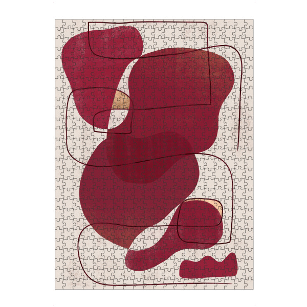 artboxONE Puzzle "Abstrakt Geometrisch Magenta B" artboxONE - Abstrakt