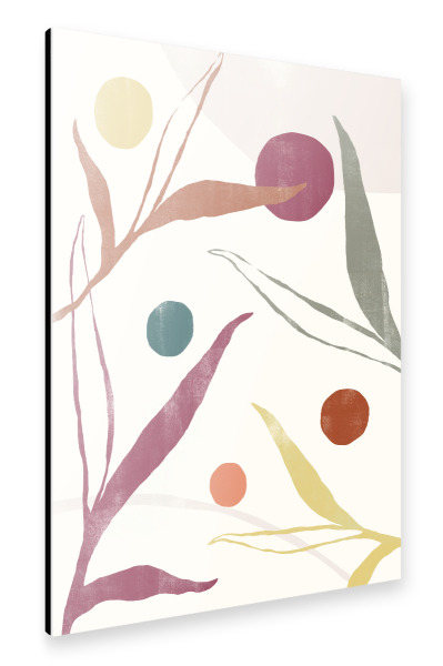 Alu-Dibond "Abstrakte Kirsche Colorful B" 30x20 cm artboxONE