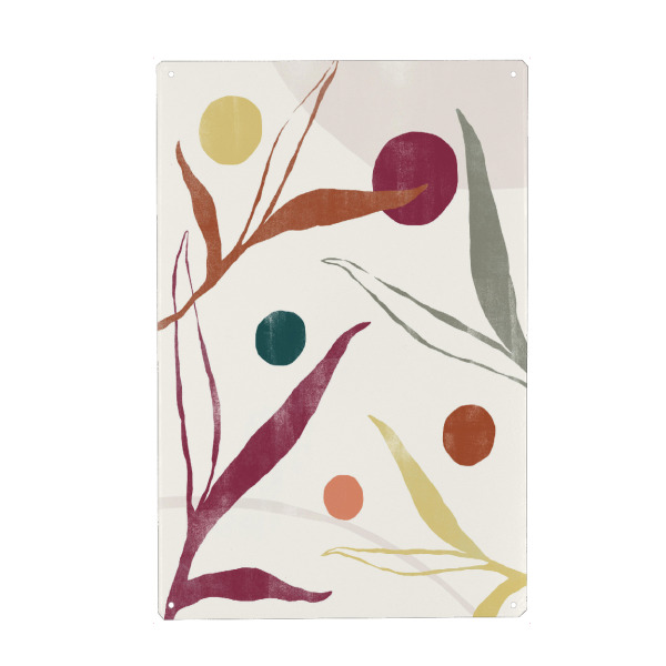 Holzbild "Abstrakte Kirsche Colorful B" artboxONE - Abstrakt