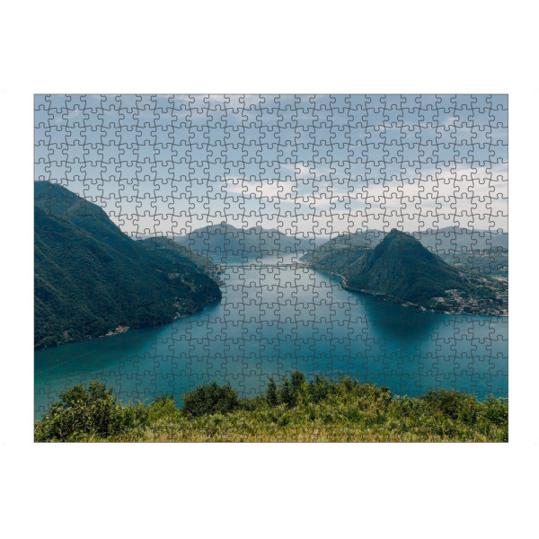 Puzzle Ravensburger "Bergpanorama Luganer See" artboxONE - Natur,Reise