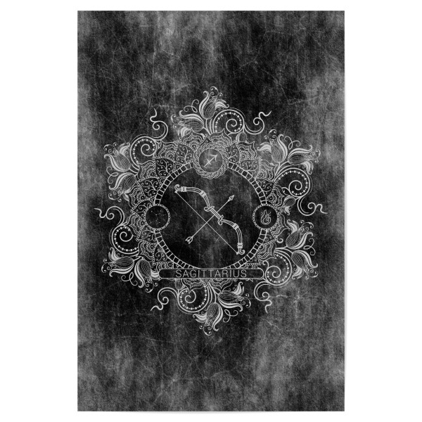 Poster 30x20 cm "Tierkreis - Kohle - Schütze" artboxONE - Natur,Floral,Abstrakt