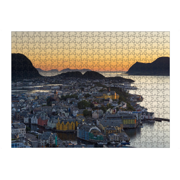 Puzzle Ravensburger "Alesund in der Abenddämmerung" artboxONE - Städte,Natur,Reise,Reise / Länder,Städte / Weitere