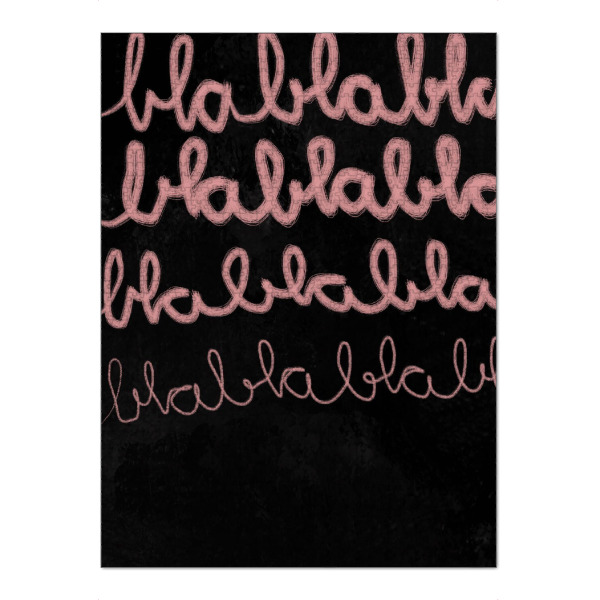 Puzzle Ravensburger "Blablablabla" artboxONE - Typografie,Lustig - Blabla,Blablabla,Words,Typo,Laber,Laber nicht,Humor,Lustig,Rosa,Schwarz,Cool,Trend