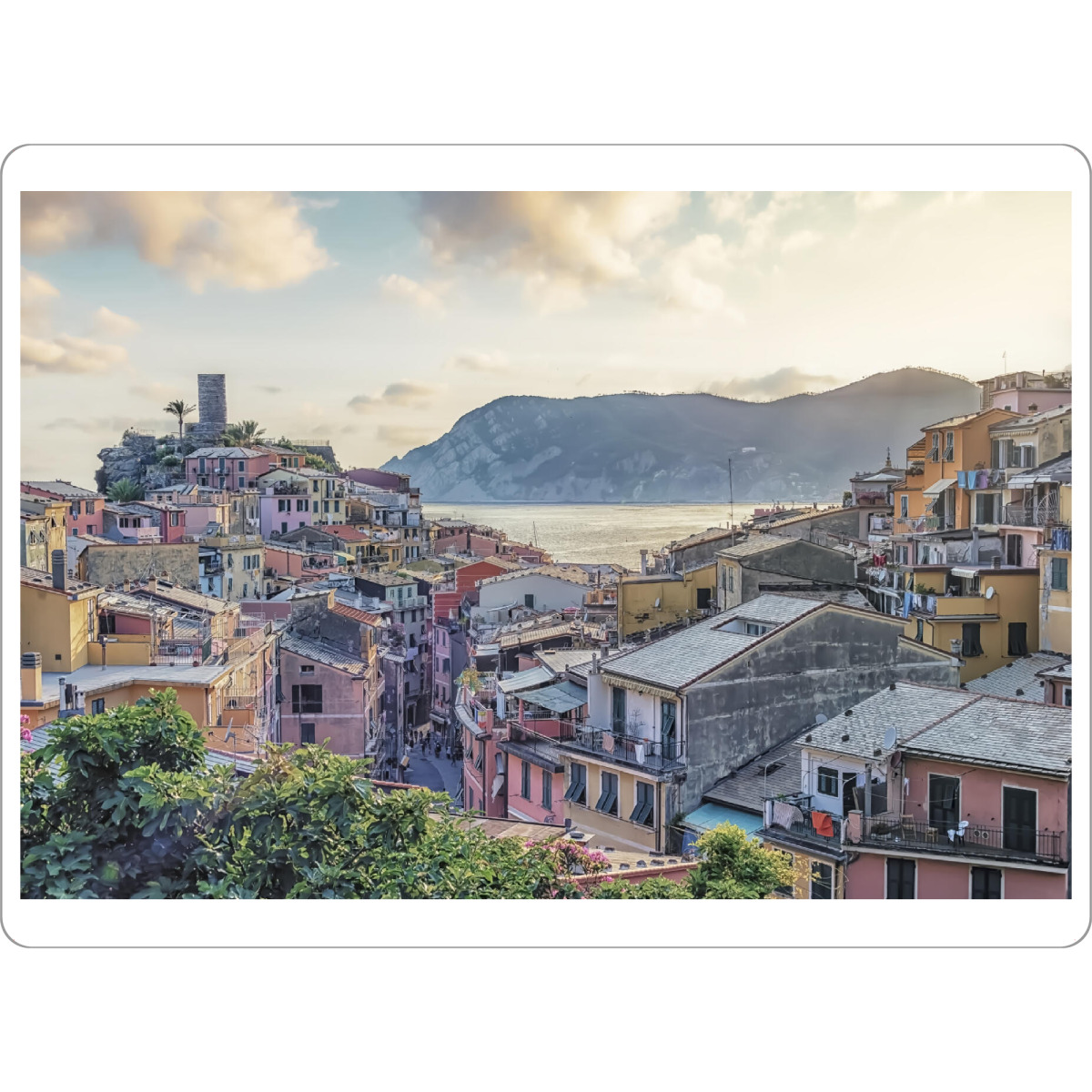Tischset "Vernazza am Abend" artboxONE - Reise,Architektur,Reise / Strand und Meer,Reise / Länder,Städte / Weitere
