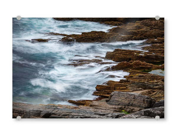 Acrylglasbild "Felsenküste" artboxONE - Natur - Küste,Riff,Kliff,Meer,Ozean,Wellen,Irland,Felsenküste,Strand,Atlantik