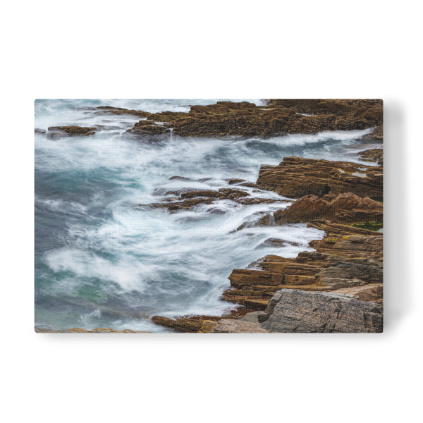 Leinwandbild "Felsenküste" artboxONE - Natur - Küste,Riff,Kliff,Meer,Ozean,Wellen,Irland,Felsenküste,Strand,Atlantik