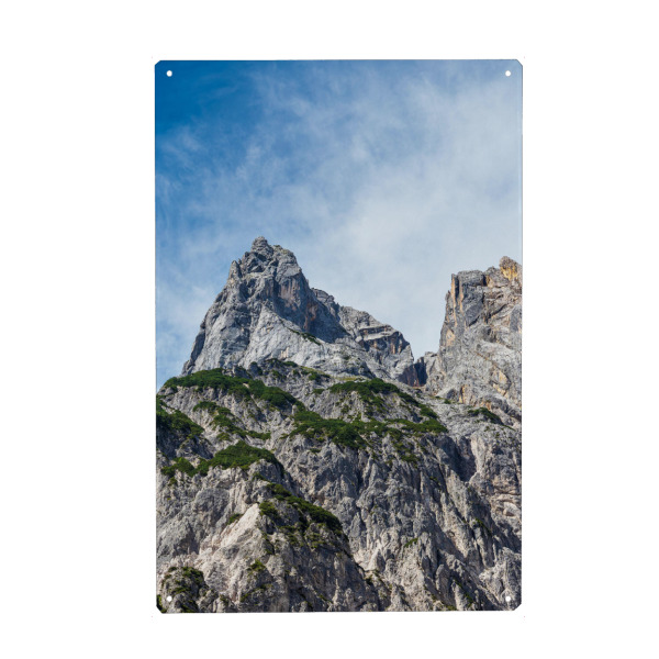 Holzbild "Berggipfel, Himmel, Wolken" artboxONE - Natur,Reise