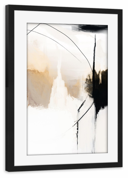 Poster mit Rahmen schwarz "02 Tonhöhe" artboxONE - Abstrakt - Abstrakt,Textur,Kunstwerk,Innenarchitektur,Wanddekoration,Wohnkultur,Dekor,Malerei