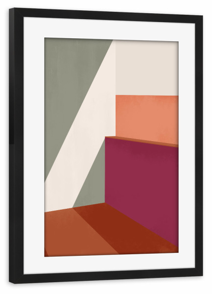 Poster mit Rahmen schwarz "Abstrakt Geometrischerer Colorful" artboxONE - Abstrakt,Geometrie