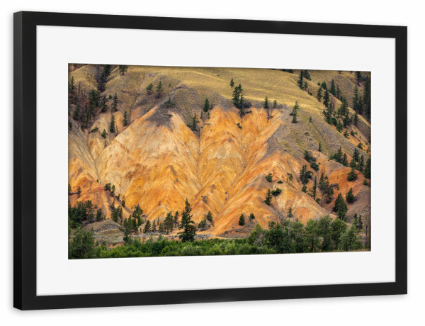Poster mit Rahmen schwarz "Die Painted Hills bei Clinton" artboxONE - Natur