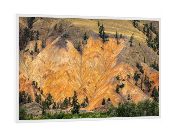 Poster mit weißem Rahmen "Die Painted Hills bei Clinton" artboxONE - Natur