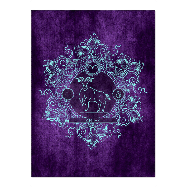 Puzzle Ravensburger "Sternzeichen - Traube - Widder" artboxONE - Natur,Floral,Abstrakt