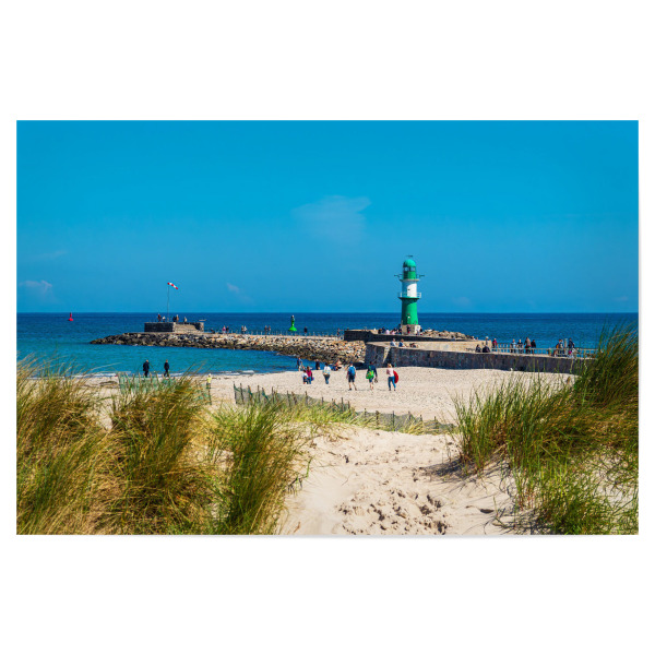 Poster 30x20 cm "Düne, Strand, Mole" artboxONE - Natur,Reise,Architektur,Reise / Strand und Meer
