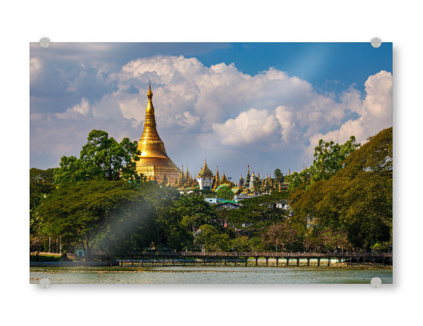Acrylglasbild "Shwedagon Pagode in Rangoon" artboxONE - Architektur