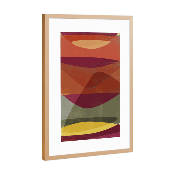 Poster mit Rahmen Kupfer "Abstrakte Colorful B" artboxONE - Abstrakt