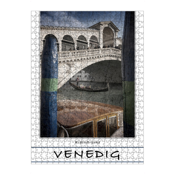 artboxONE Puzzle "Plakat Rialtobrücke" artboxONE - Reise,Architektur,Städte / Venedig