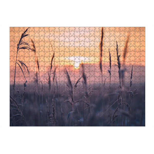 Puzzle Ravensburger "Frost im Schilfgras am Morgen" artboxONE - Natur