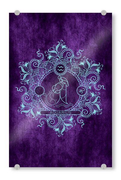 Acrylglasbild "Tierkreis - Traube - Wassermann" artboxONE - Natur,Floral,Abstrakt