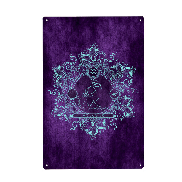 Holzbild "Tierkreis - Traube - Wassermann" artboxONE - Natur,Floral,Abstrakt