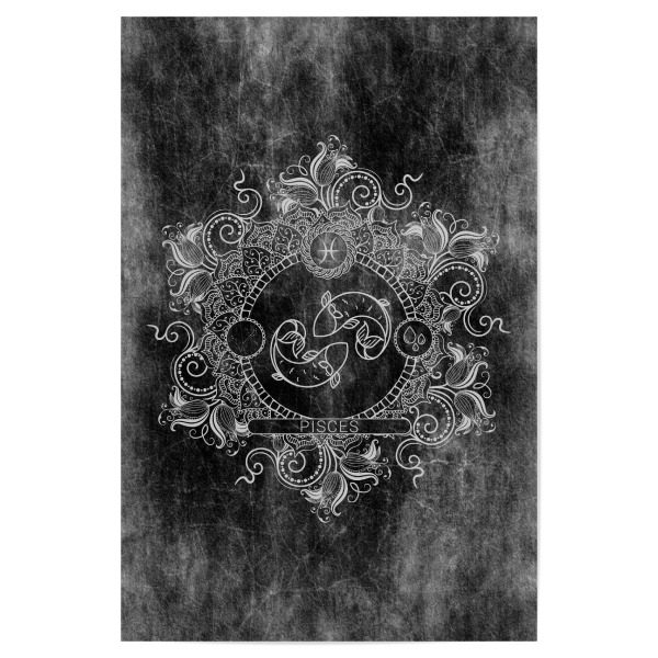 Poster 30x20 cm "Tierkreis - Kohle - Fische" artboxONE - Natur,Floral,Abstrakt