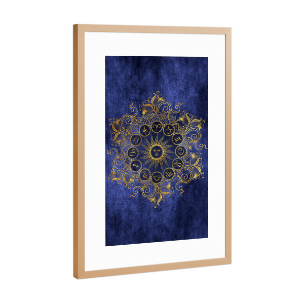 Poster mit Rahmen Kupfer "Tierkreis - Ozean - Alle" artboxONE - Natur,Floral,Abstrakt