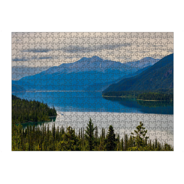 Puzzle Ravensburger "Lake Muncho" artboxONE - Natur,Reise - Kanada,Lake muncho,Landschaft,Natur,See,Berge,Rocky mountains,Wildnis,British columbia