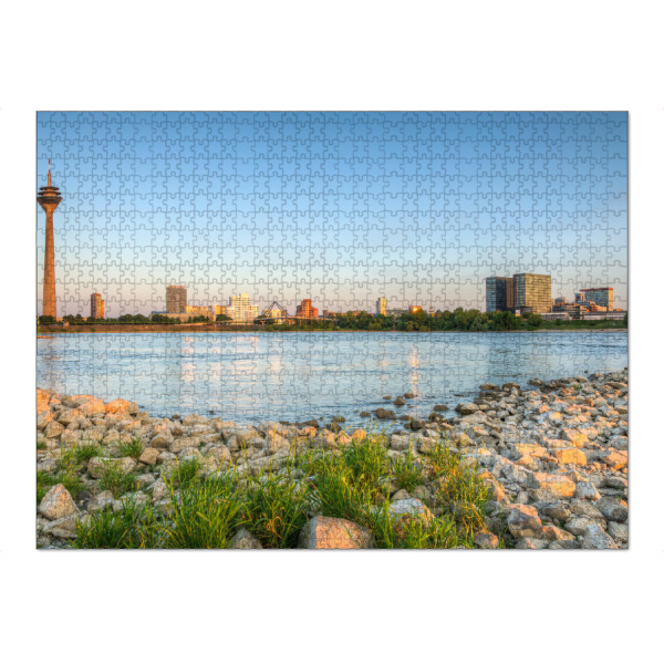 Puzzle Ravensburger "Düsseldorf Abendpanorama" artboxONE - Reise,Städte / Düsseldorf