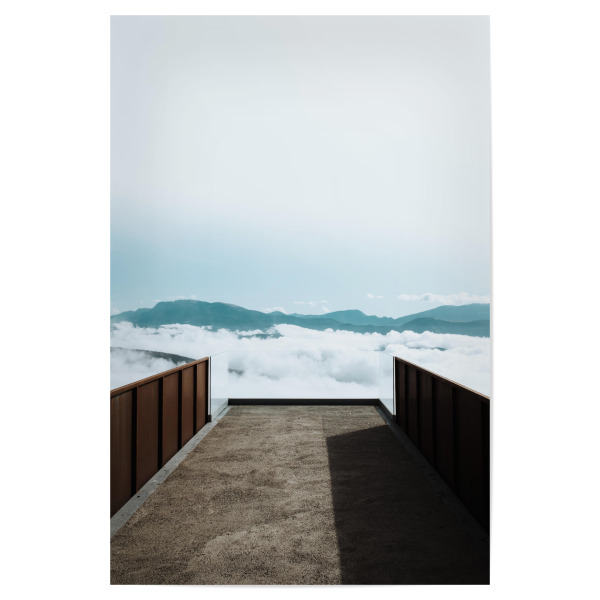 Poster 30x20 cm "Balkon über den Bergen" artboxONE - Natur,Reise,Abstrakt,Reise / Länder