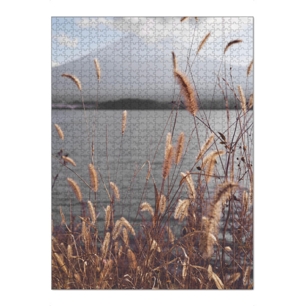 Puzzle Ravensburger "Berg Fuji See" artboxONE - Natur,Floral,Reise / Asien,Städte / Tokio - Fuji,See,Pampa,Pampasgras,Landschaft - Bild fuji