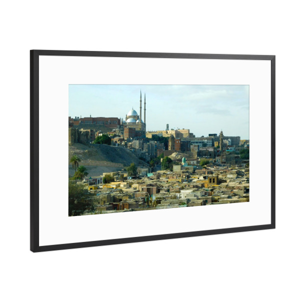 Poster mit Rahmen Schwarz (Metallic) "Totenstadt Kairo" artboxONE - Städte,Reise,Architektur,Reise / Afrika,Reise / Länder