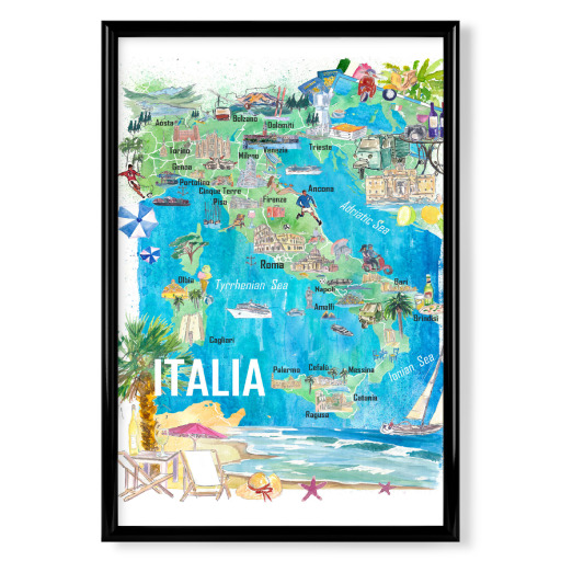 Italy Illustrated Map