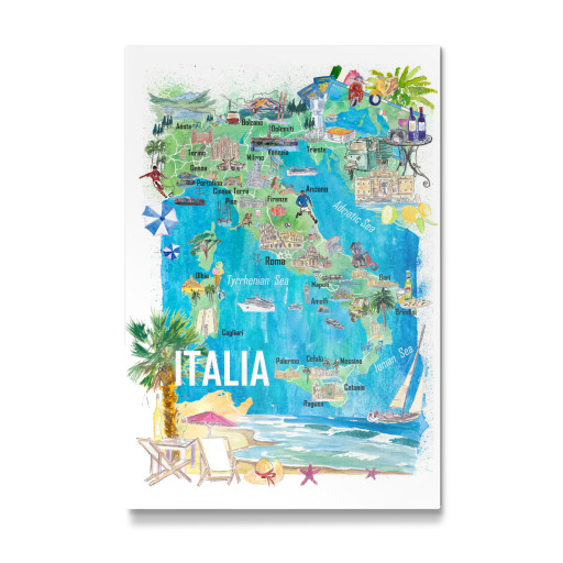 Italy Illustrated Map