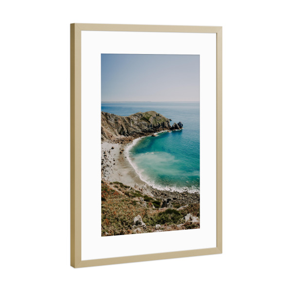 Poster mit Rahmen Gold "Meer - französischen Küste" artboxONE - Natur,Reise / Strand und Meer,Reise / Länder