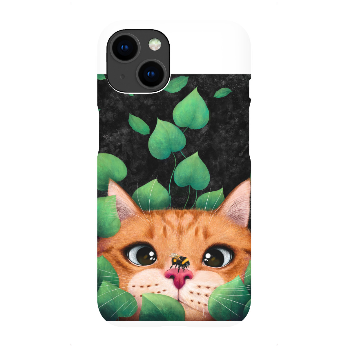 "Katze in den Blättern"für iPhone - Premium-Case Handyhülle artboxONE