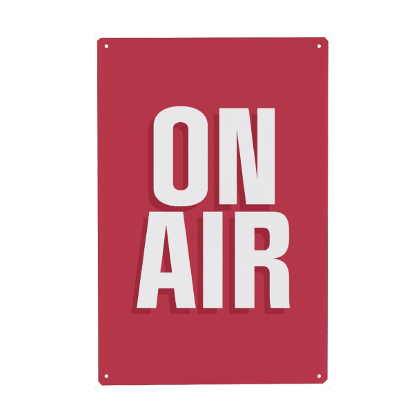 Holzbild "Auf Sendung" artboxONE - Typografie,Film,Musik - Filme,Filme,On air,Schauspielerin,Schauspieler